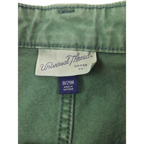 Universal Thread | Green Canvas, Wide Leg Pant | Size 8/29R - Picture 4 of 6
